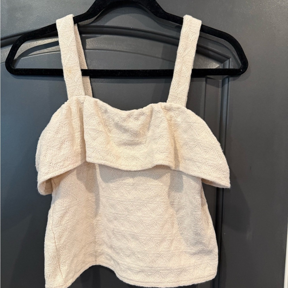 Cream Women's Ruffle Top